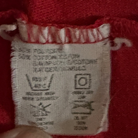 Red Vintage single Stitch San Francisco Forty Niners Shirt with White Stripes - Picture 5 of 14